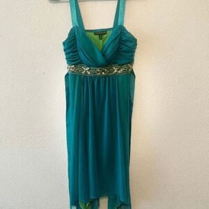 Trixxi Aqua or cool mint Peplum Dress
